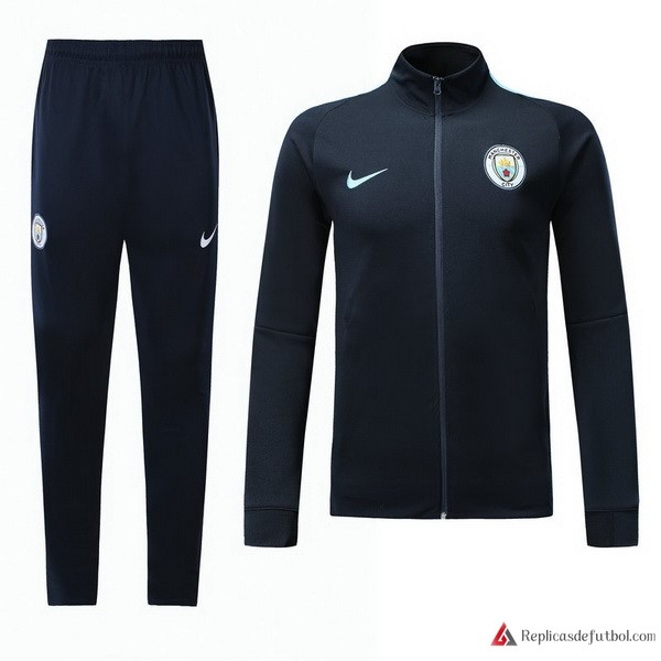 Chandal Manchester City Niño 2017-2018 Azul Marino